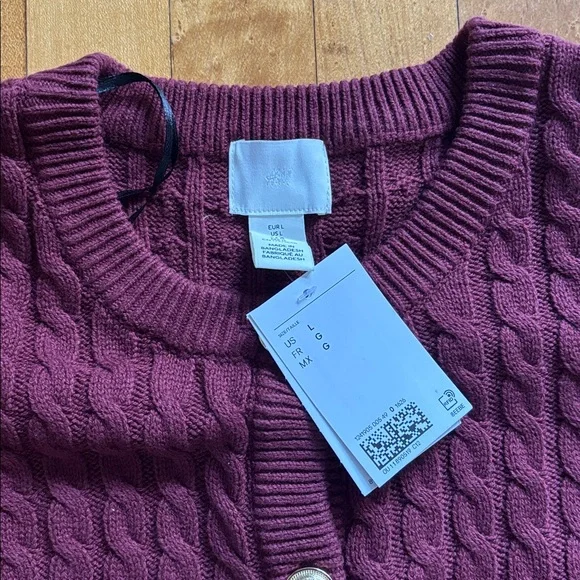 H&M Cable Knit Cardigan L - Picture 4 of 6